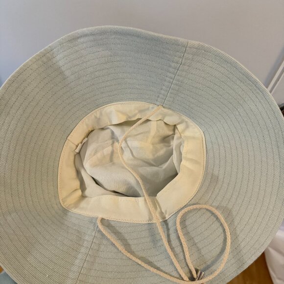 NWT Isabel Marant Denim Bucket Hat Fisherman Embroidered Logo Light Blue - Picture 7 of 8